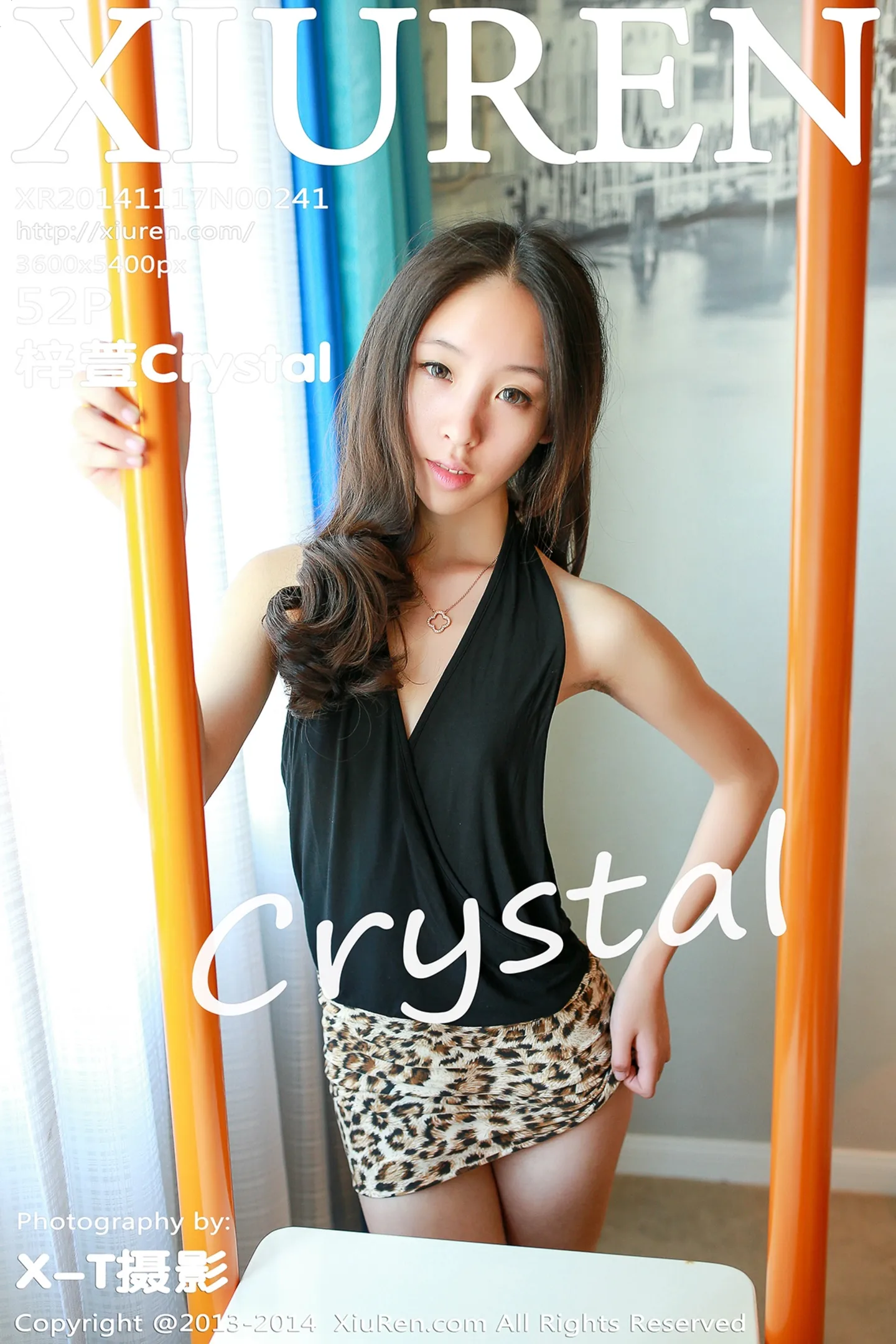 [XiuRen秀人网]No.241_嫩模梓萱Crystal豹纹内裤下红色丁字裤完美诱惑写真52P-秀人网 - XiuRen.Space